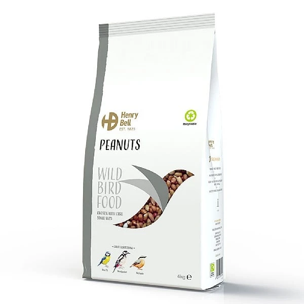 Henry Bell Peanuts For Wild Birds 4kg 1 Henry Bell Peanuts For Wild Birds 4kg