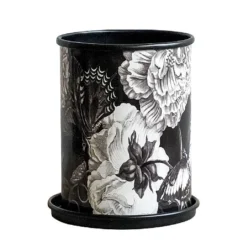 Kew Eclectic Orangery Noir Planter With Saucer 13cm