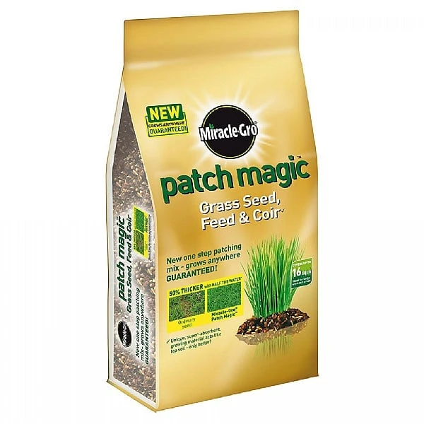 Miracle Gro Patch Magic Grass Seed, Feed & Coir Bag 3.6kg 1 Miracle Gro Patch Magic Grass Seed, Feed & Coir Bag 3.6kg