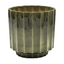 Ivyline Lugano Scalloped Reactive Pot Cover Green (Various Sizes)