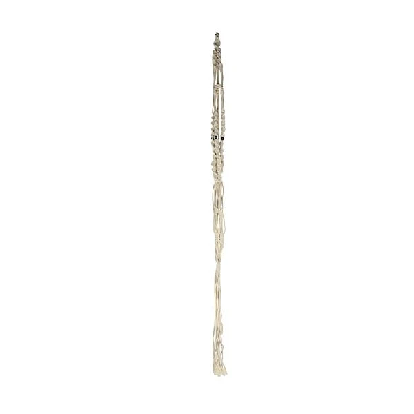 Ivyline Macrame Plant Hanger Ivory With Beads 1 Ivyline Macrame Plant Hanger Ivory With Beads